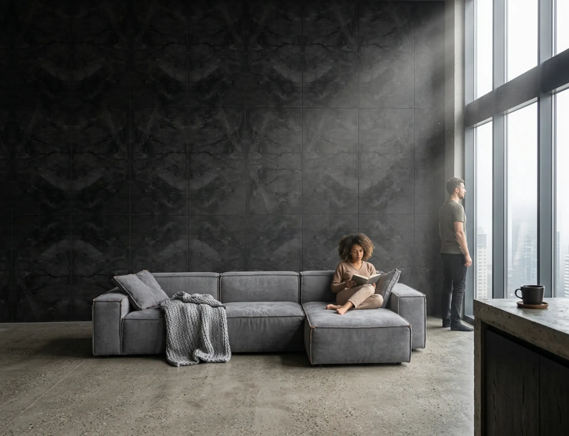 Гибкий бетон для гостиной