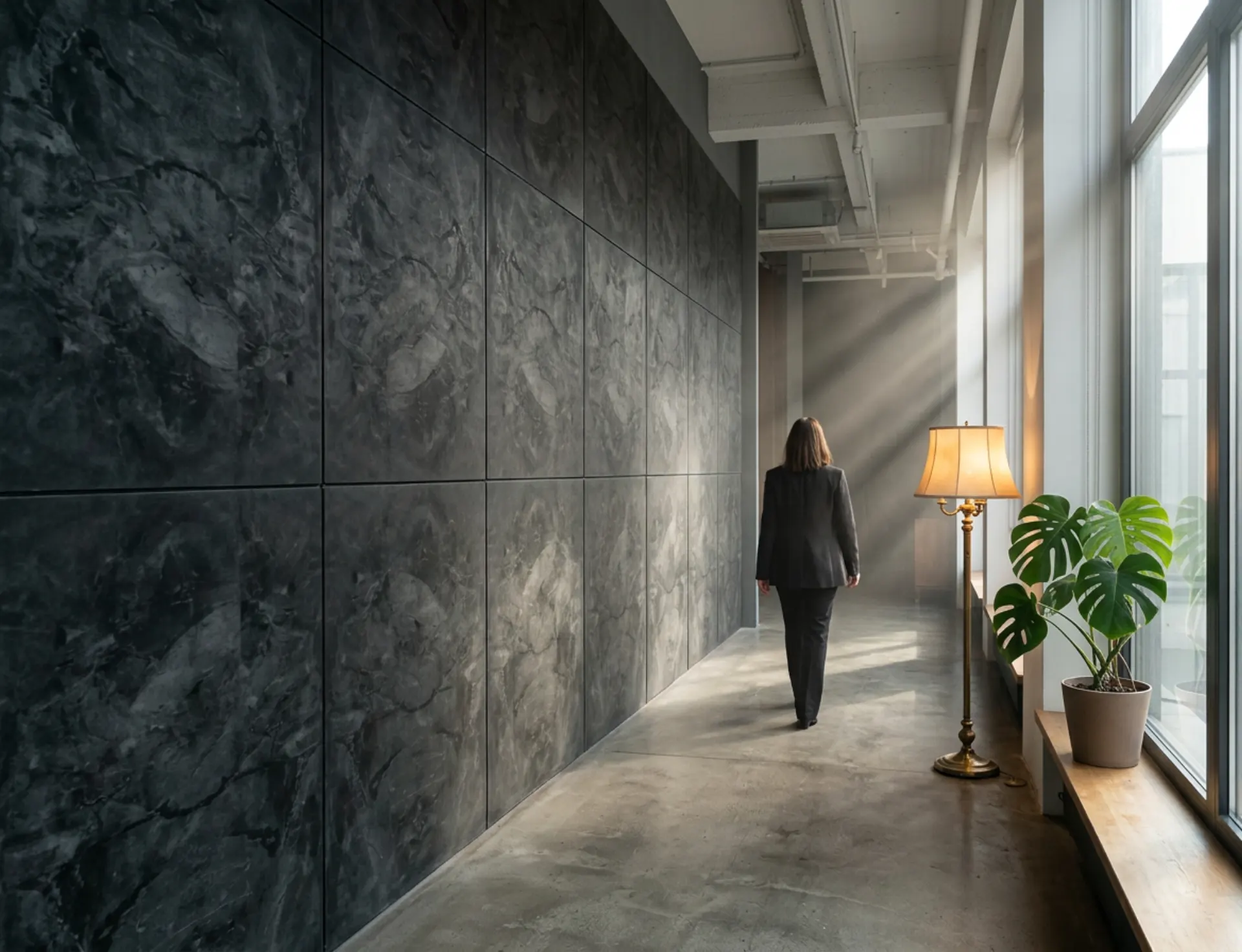 Гибкий бетон для прихожей