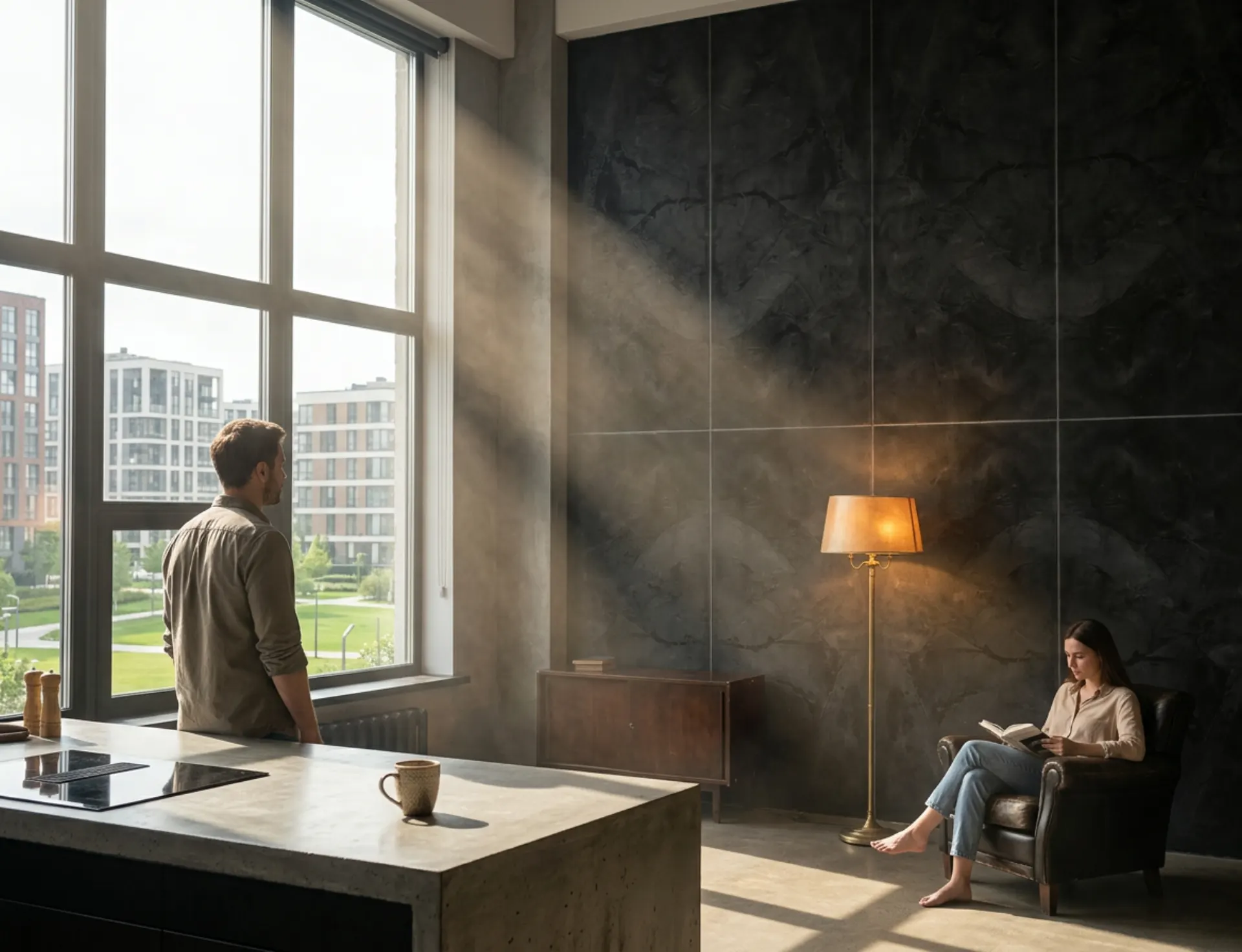 Гибкий бетон для внутренней отделки