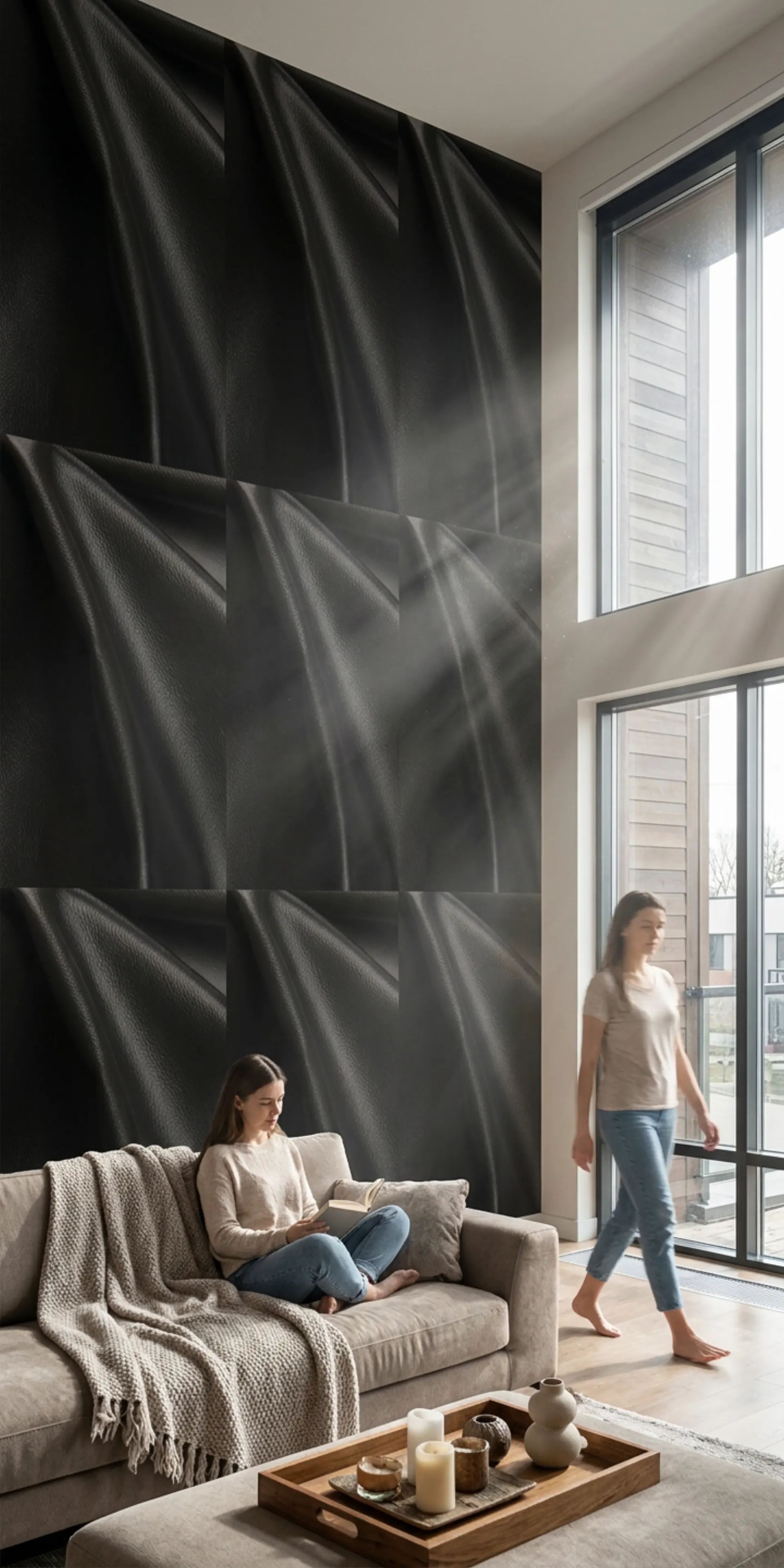 Гибкий камень для гостиной