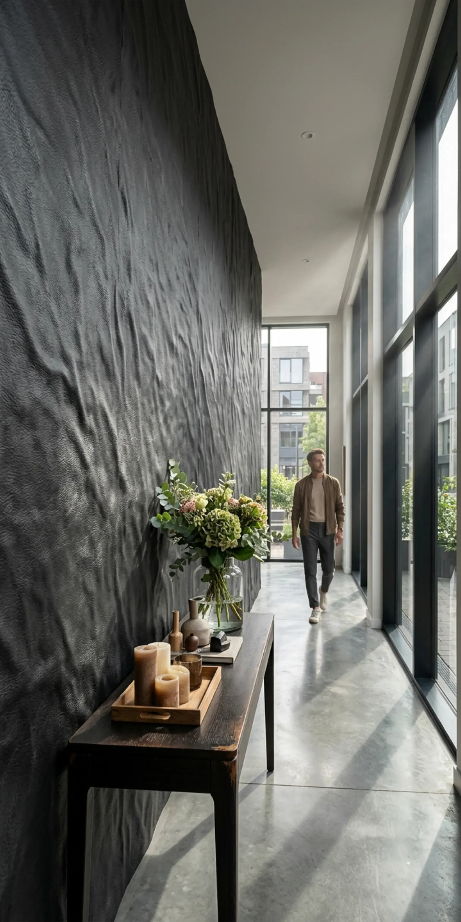 Гибкий камень для прихожей