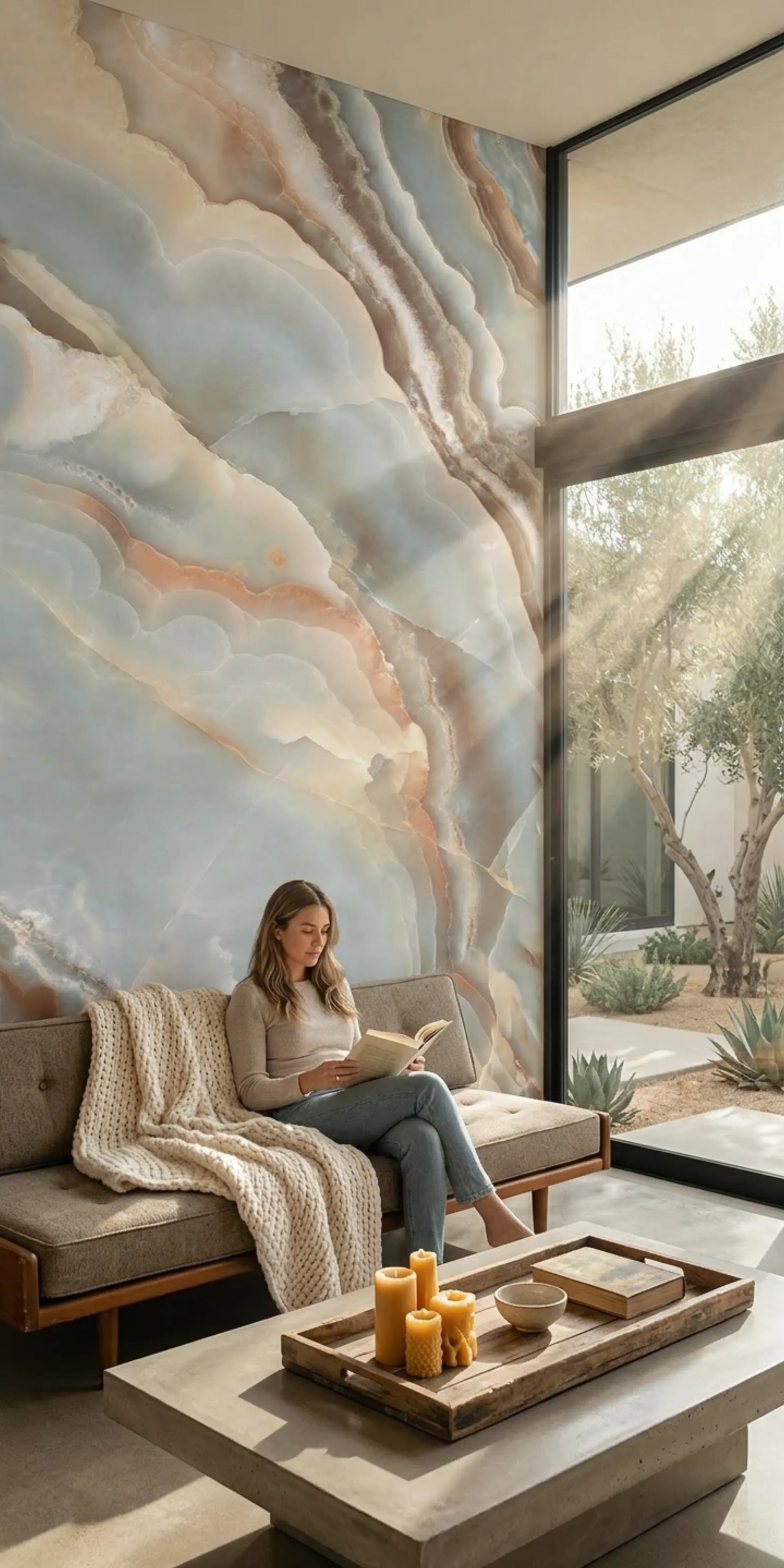 Гибкий мрамор для фасада