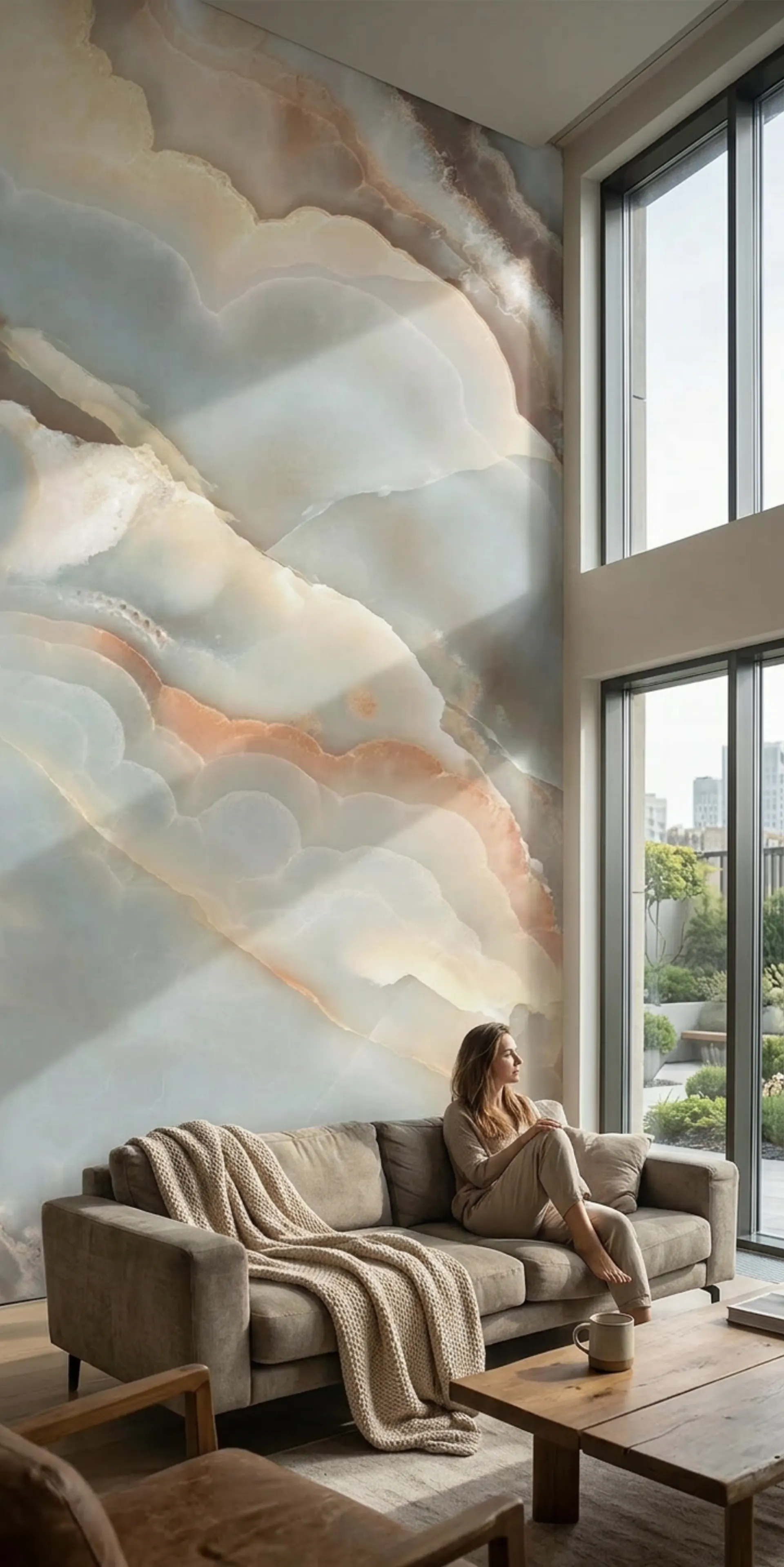 Гибкий мрамор для наружной отделки