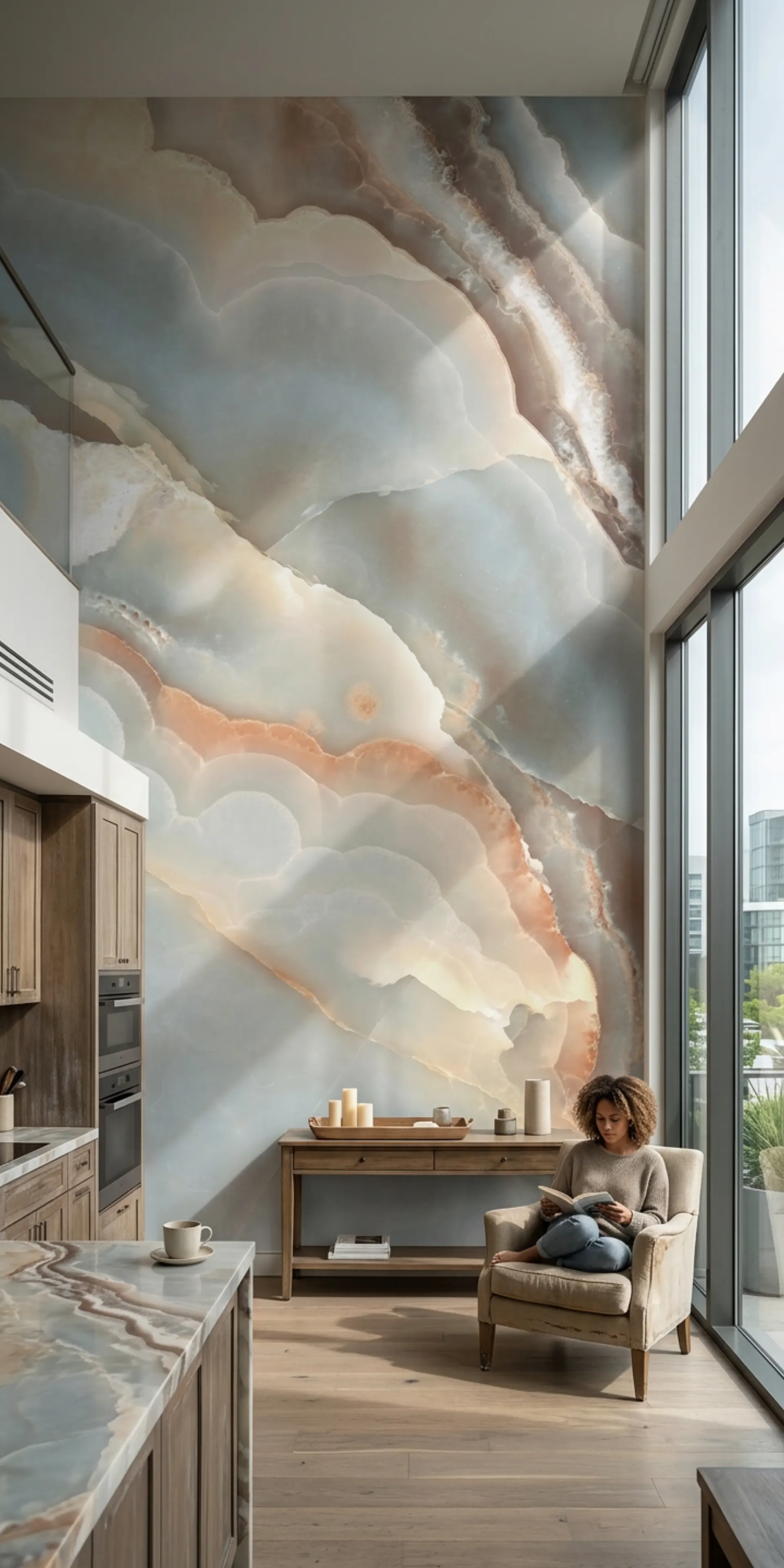 Гибкий мрамор для внутренней отделки