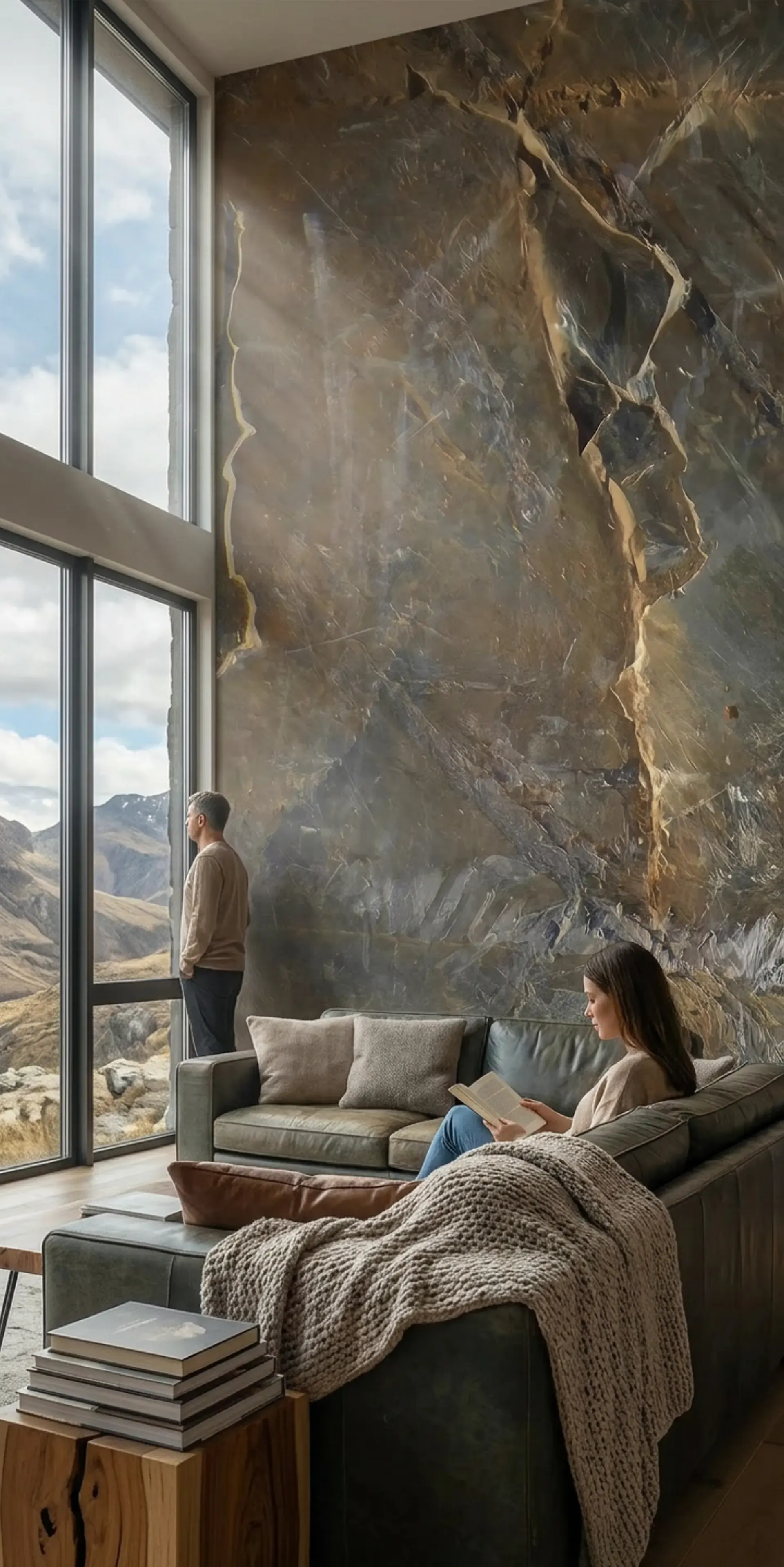 Гибкий сланец для гостиной